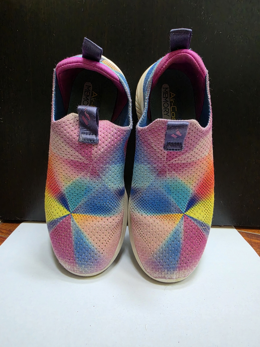 Kids 13 Slip-On Rainbow Prism Comfort Shoes Sketchers X 2